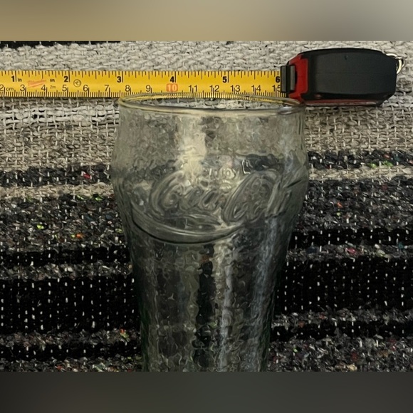 1980s Coca Cola Green    Vintage Antique Glass Cup Logo . - Picture 9 of 17